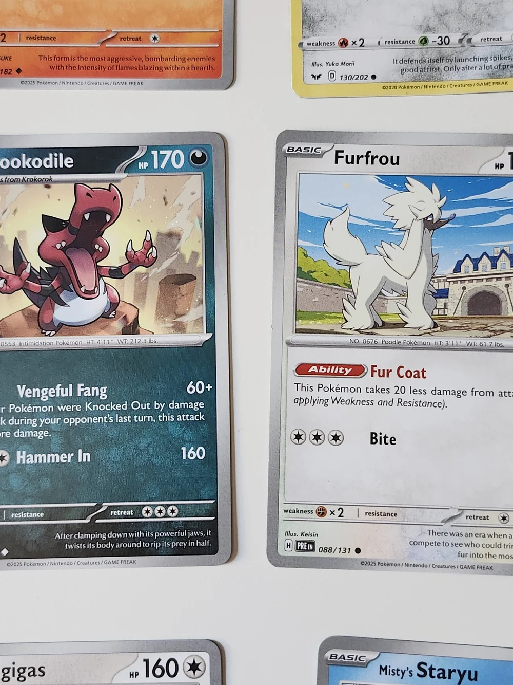 Pokemon Card Lot of 12 - Reshiram Holo, Vintage Misty's Staryu, Krookodile & Mor